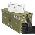 Pentagon Safety Equipment BlackHawk, Nitrile Disposable Gloves, 5 mil Palm, Nitrile, Powder-Free, L, 100 PK, Black N1S-5-MR